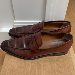 Harry Rosen brown leather loafers
